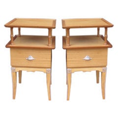 Pagoda Design Petite Sidetables/ Nighstands