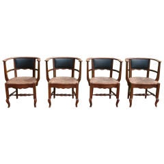 Vintage Set of Four (4) English Pub Chairs