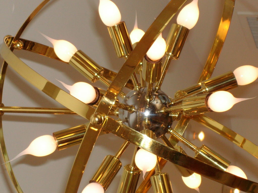 Italian Globe Sputnik Chandelier with 18 Lights