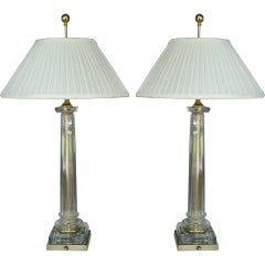 Crystal Column Table Lamps