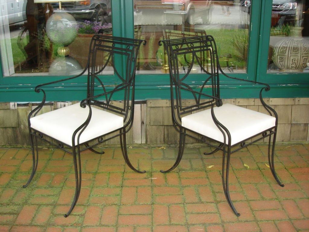 Wonderfully ornate yet simple with cabriolet legs and diamond back design.  Perfect indoors or outdoors.