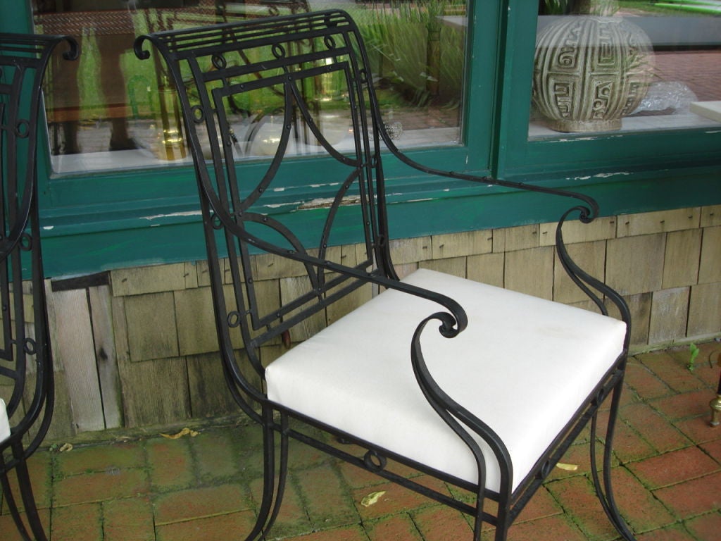 American Pair of Iron Garden Chairs