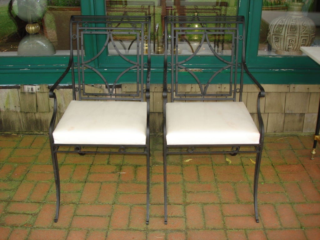 Pair of Iron Garden Chairs 1