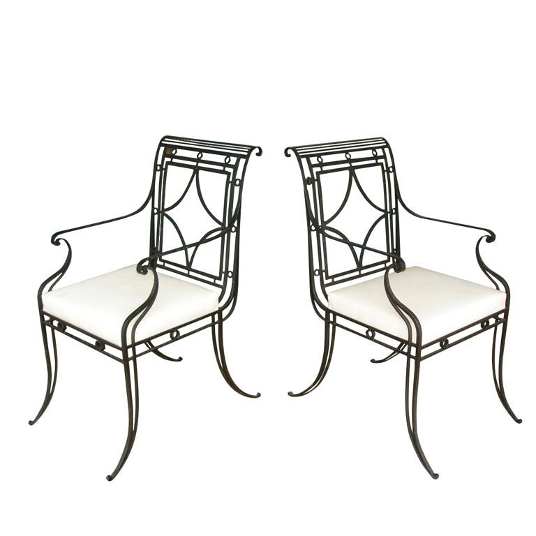 Pair of Iron Garden Chairs