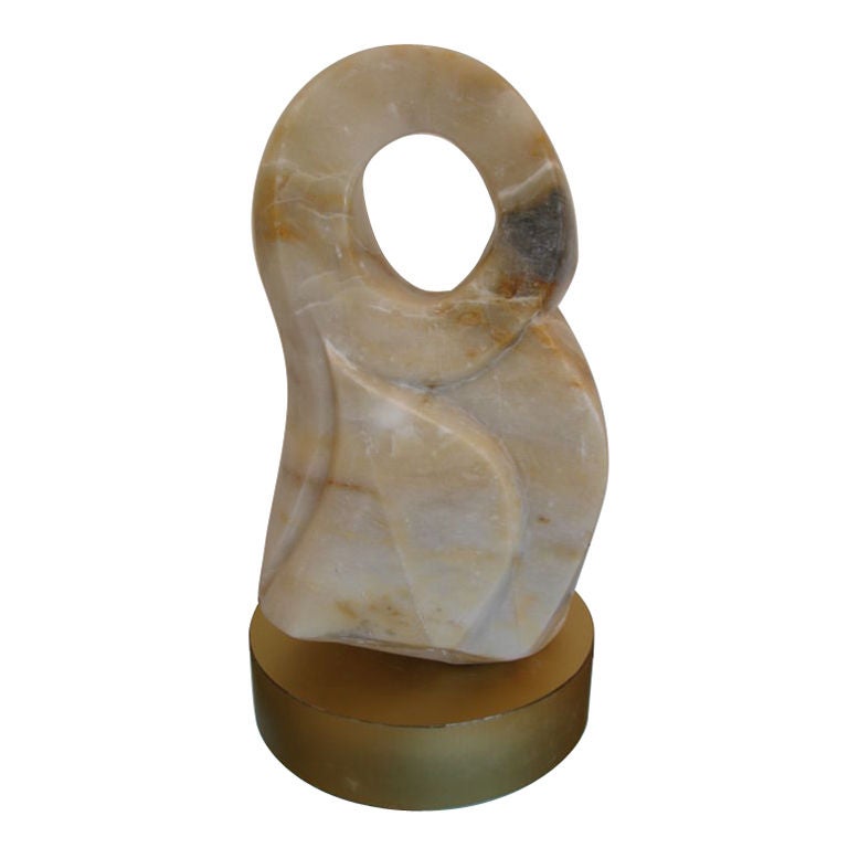 Exceptional Freeform Marble Table Sculpture by R. Medros