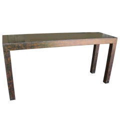 Parsons  Console Table  Covered in Tortoise Shell  Celluloid