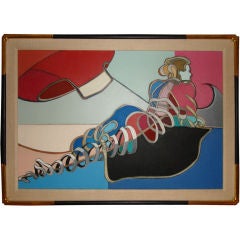 Rare Original Acrylic on Canvas Painting