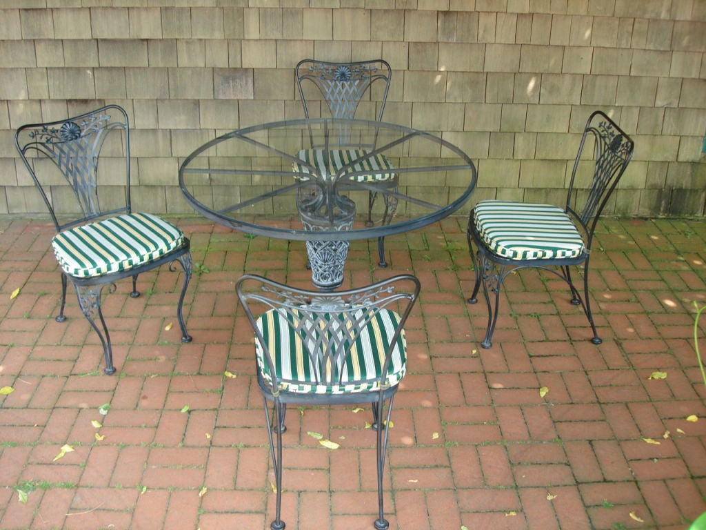Mid-20th Century Vintage Bistro Table and Chairs
