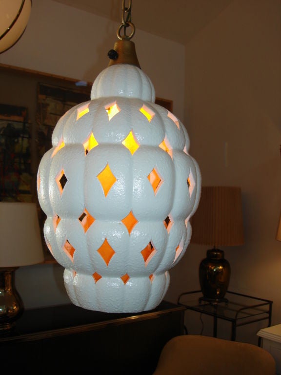American Vintage Ceramic Beehive Design Hangling Light