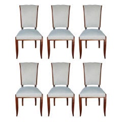 Six French Art Deco Dining Chairs