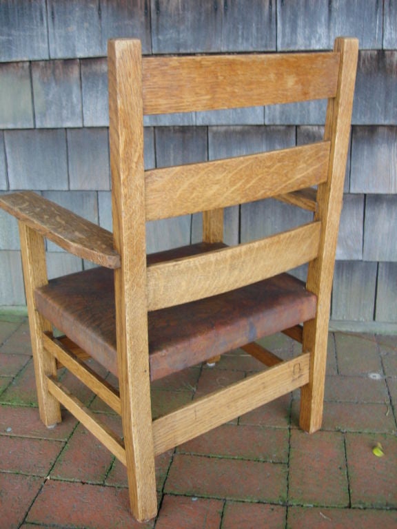 Oak Child's Armchair by Gustav Stickley