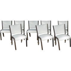 Set of Eight (8) French Steiner Armchairs