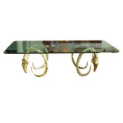 Vintage Ibex Dining Table Bases in Polished Bronze after Chervet