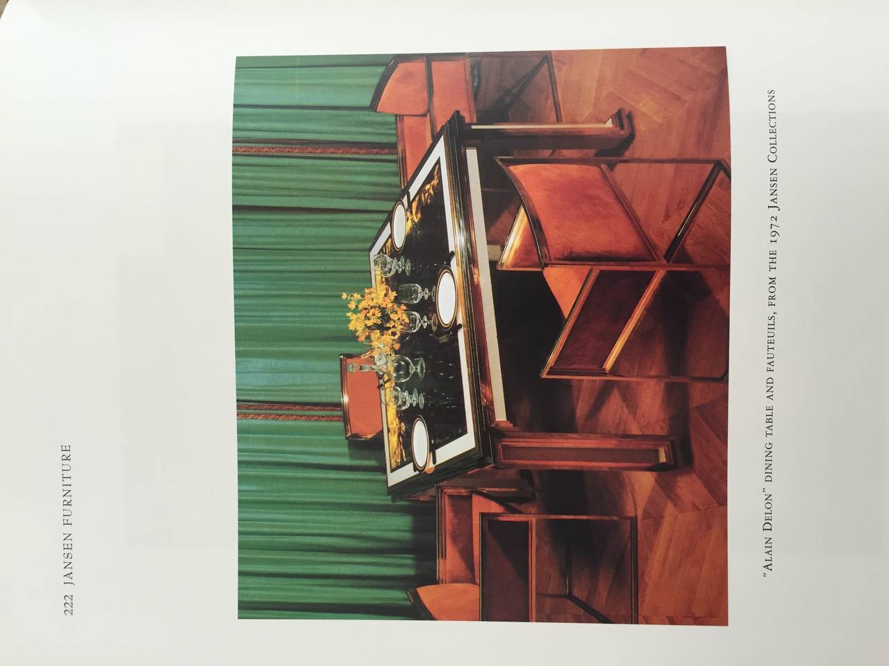 Table de jeu et chaises Backgammon signée Alain Delon pour Maison Jansen, signée en vente 1