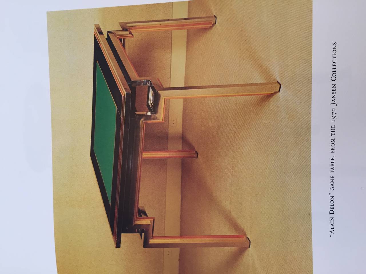 Table de jeu et chaises Backgammon signée Alain Delon pour Maison Jansen, signée en vente 2