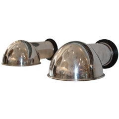 Stainless Steel Domed Wall Lights by A&B Industries
