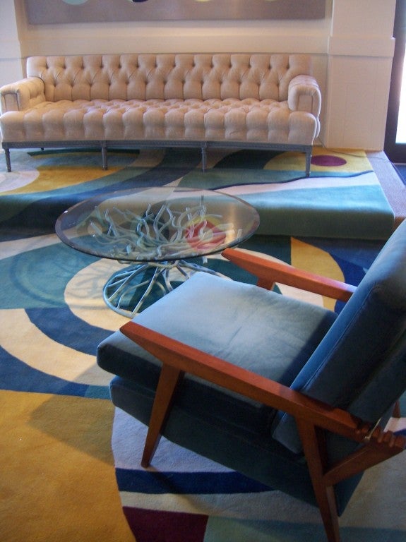 Custom Art Deco Style Rug In Good Condition In East Hampton, NY