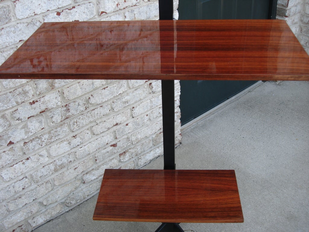 Mid-20th Century Tiered Italian Rolling Easel Shelf with Light