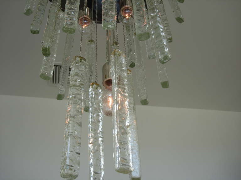 Mazzega Icicle Chandelier In Good Condition In North Miami, FL