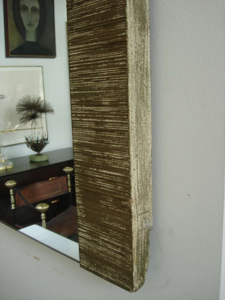 James Mont Limed Oak Framed Mirror