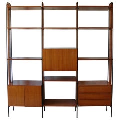 An Important Retro Italian Three-Section Room Divider/Wall Unit