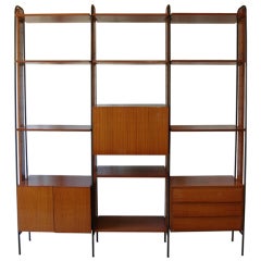  An Important Vintage Italian Three-Section Room Divider/Wall Unit