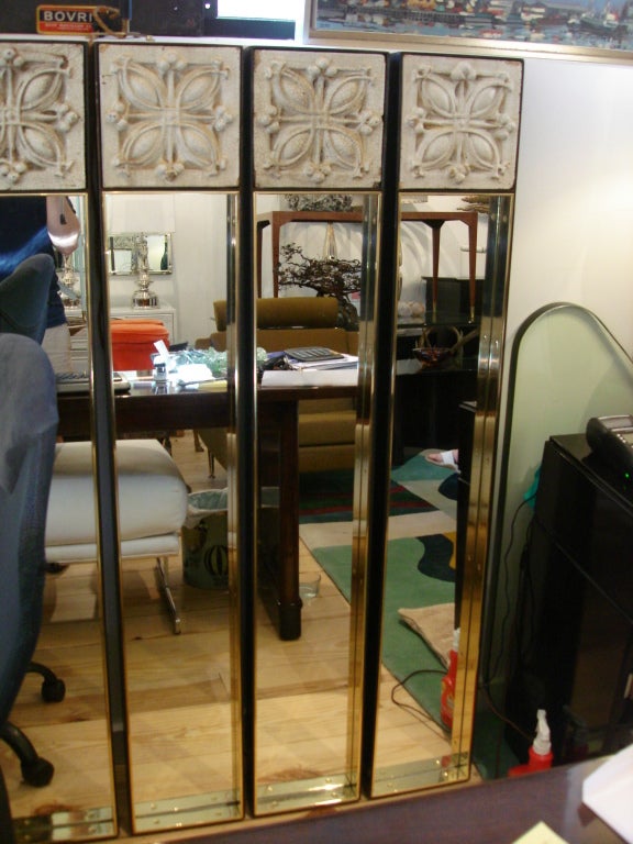 Miroirs d'ombres sur mesure avec carreaux de majolique italienne du 19ème siècle, 6 disponibles en vente 1