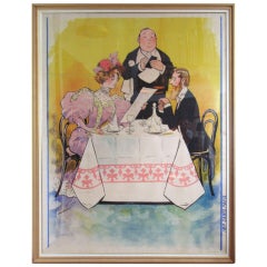 Belle Epoque Large Format Lithograph by Albert Guillaume