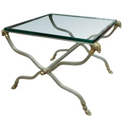 Italian Ramshead Finnial Cocktail Table (Stamped on Foot)