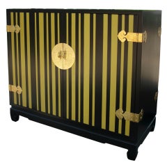 Exceptional Asian Style Striped Front Cabinet