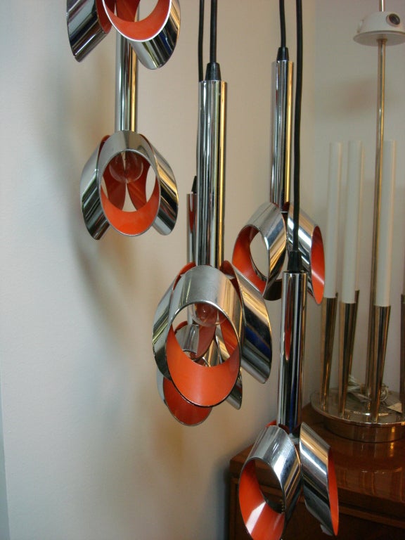 Vintage Hanging Six-Light Light Fixture