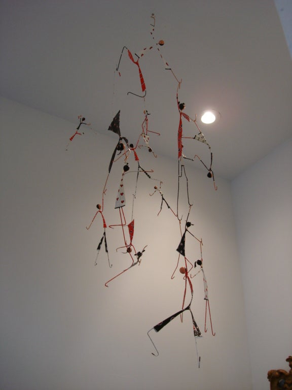 Hanging Children Mobile Art in Papier Mache