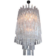 Extremely Large Interlocking Glass Chandelier by Carlo Nason for Mazzega 
