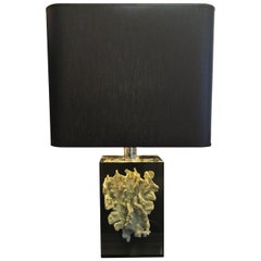 Coral Specimen in Lucite Table Lamp
