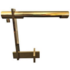 Polished Brass Cantilevered Desk Lamp by Casella