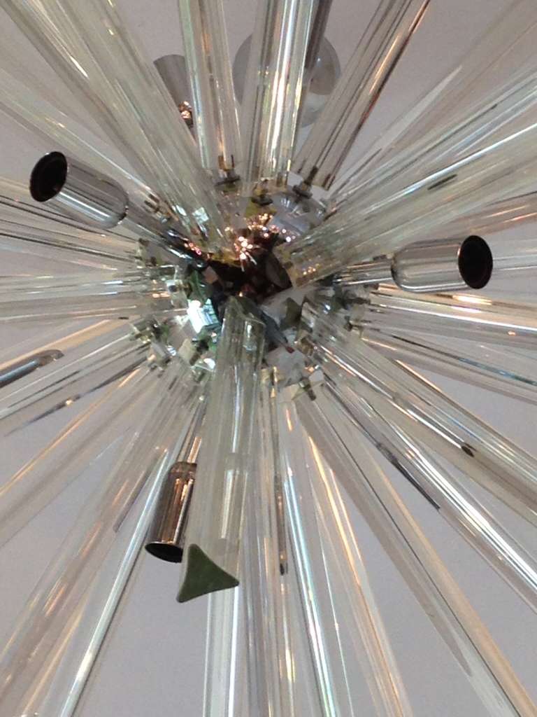 Sputnik Italian Murano Glass Chandelier In Good Condition For Sale In East Hampton, NY