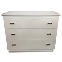 Donald Deskey Art Deco Dresser with Polished Bronze Pulls 2