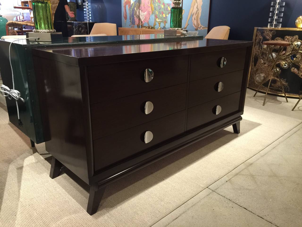 Well crafted and stylish. Six ample drawers