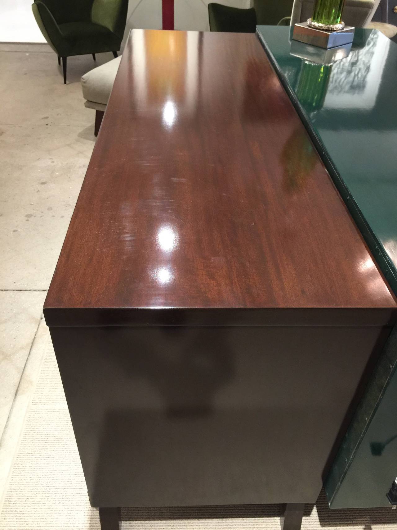 Art Deco Style Cabinet with Original Nickel Pulls In Excellent Condition In East Hampton, NY