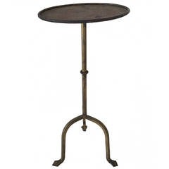 Gilt Hammered Metal Spanish Occassional Table