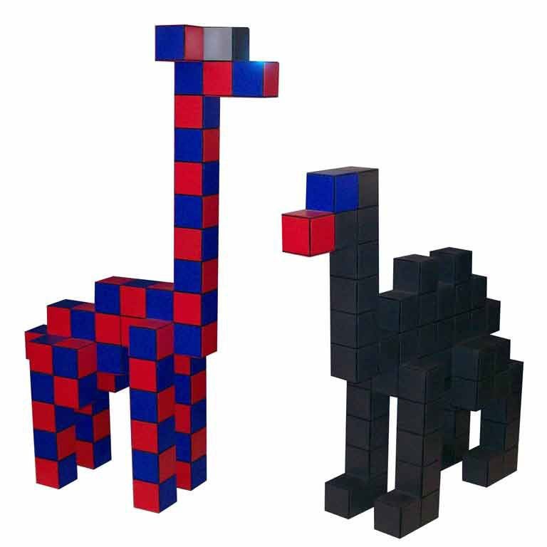 Rare Verner Panton (Pantonaef)  Modular Toys - Giraffe and Camel