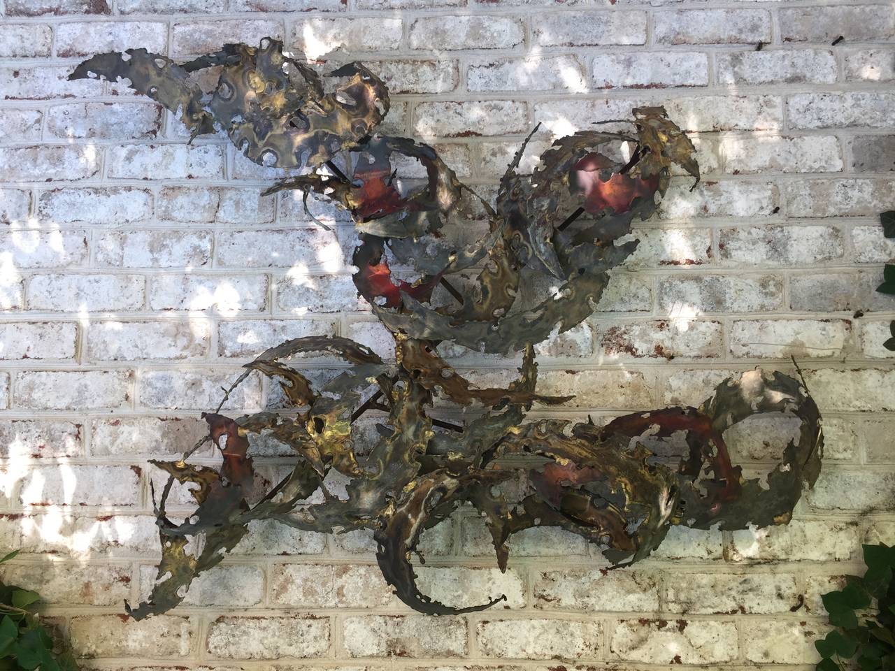 American Important Oversized Silas Seandel Iron Wall Sculpture For Sale