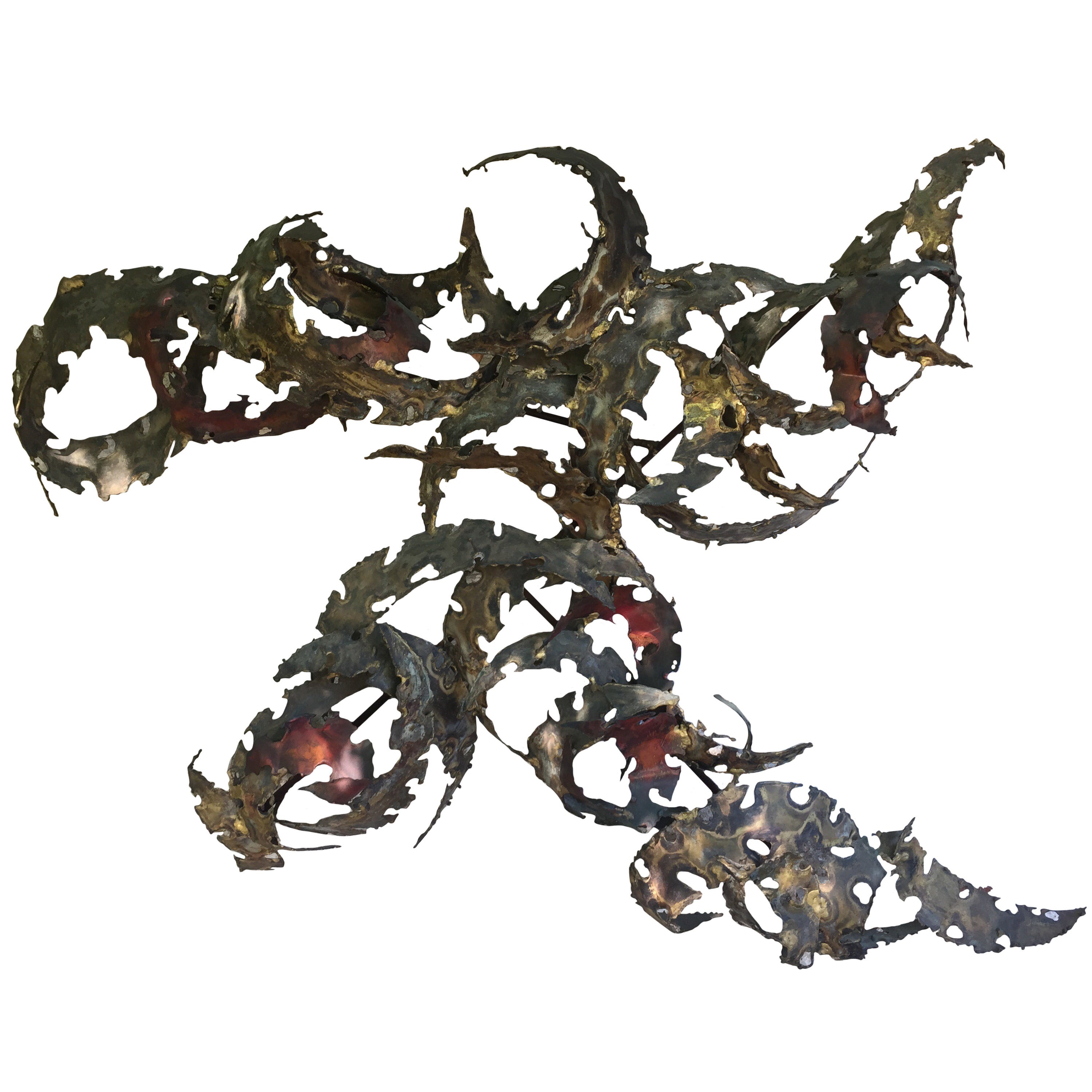 Important Oversized Silas Seandel Iron Wall Sculpture For Sale