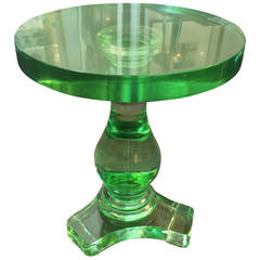 Exquisite Green Solid Murano Glass Table