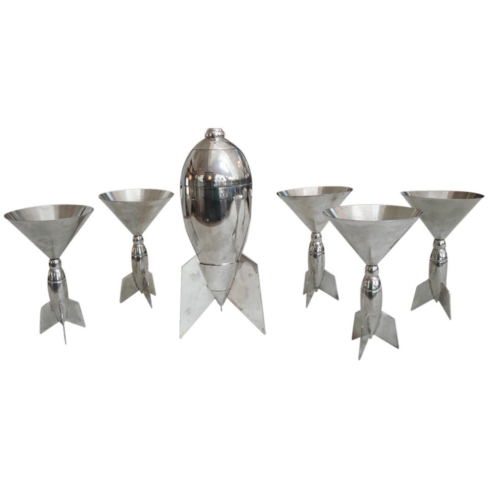 Unique Rocket Design Martini Set (6 pieces)