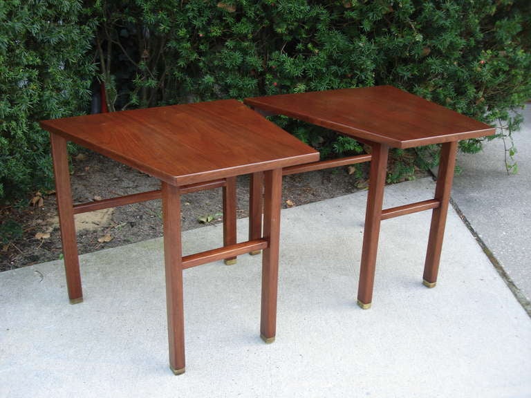 Edward Wormley Wedge Side Tables For Dunbar, Pair