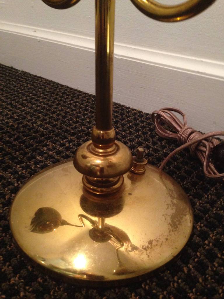 Important Austrian Perforated Globe Brass Lamp 2