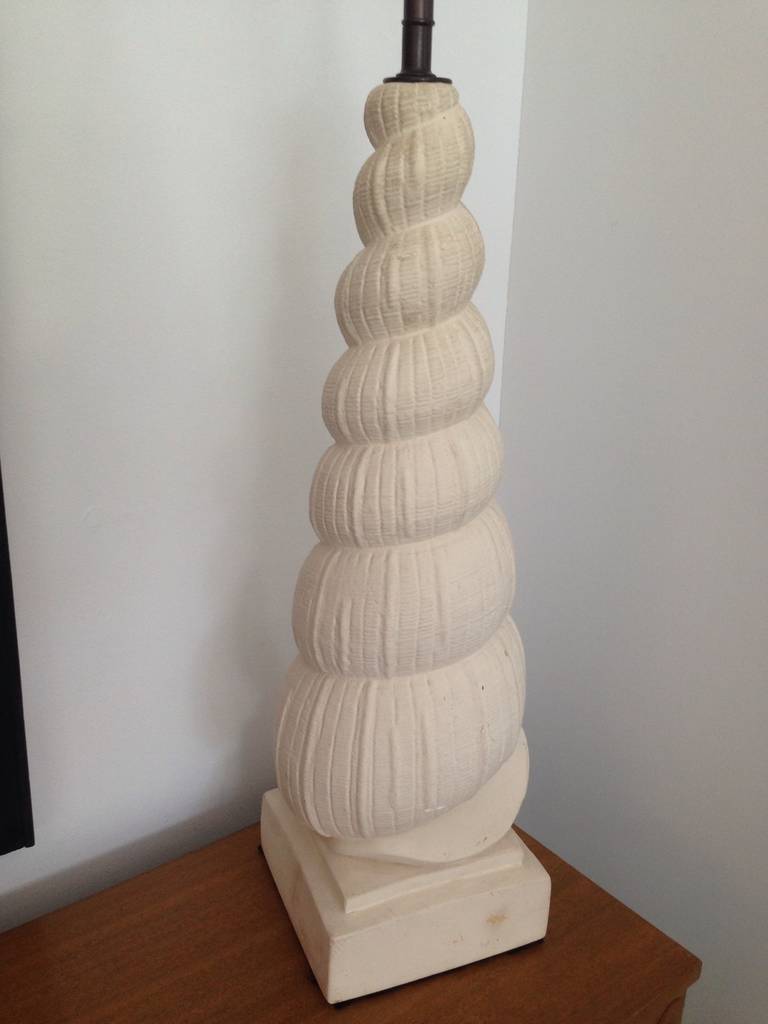 American Fantastic Nautilus Plaster Table Lamp For Sale
