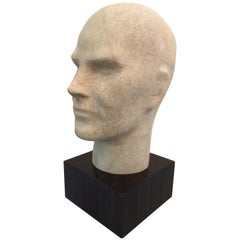 Ivory Shagreen Male Bust on Macassar Base