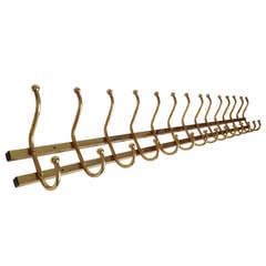 7 Foot Long Heavy Brass Utility Coat Rack